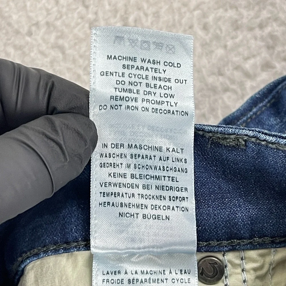 True Religion‎ Mick Slouchy Skinny Jeans Mens Size 36 Blue Denim Casual Zipper